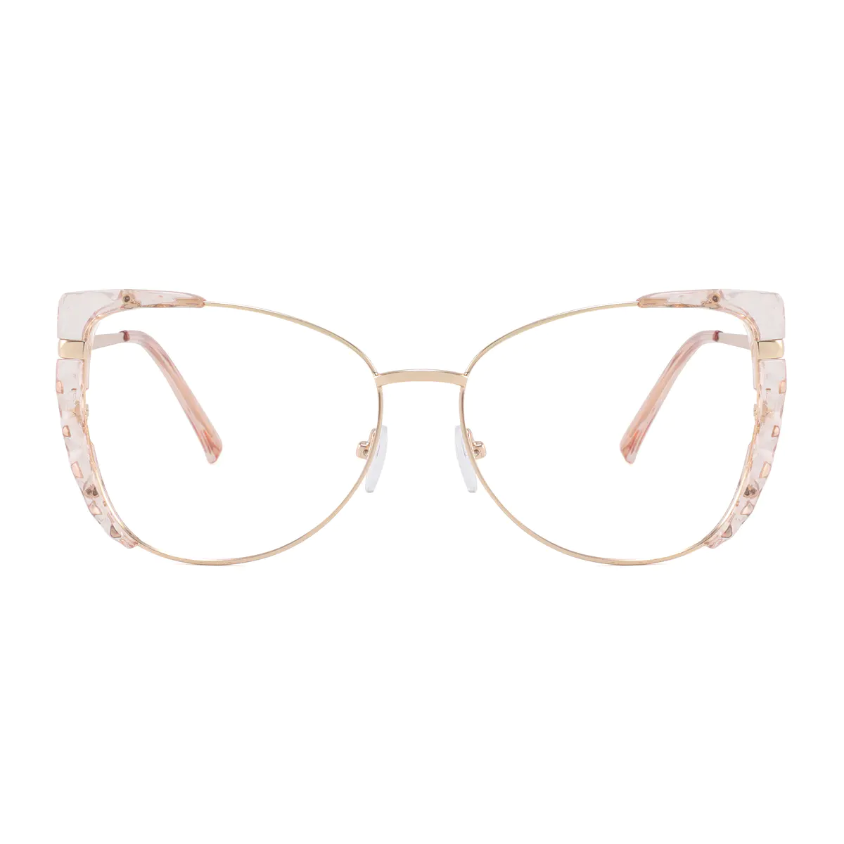 Cat-eye Transparent Pink Eyeglasses