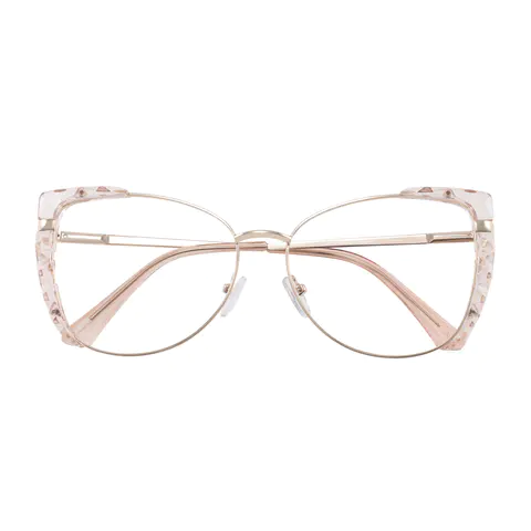 Cat-eye Transparent Pink Eyeglasses