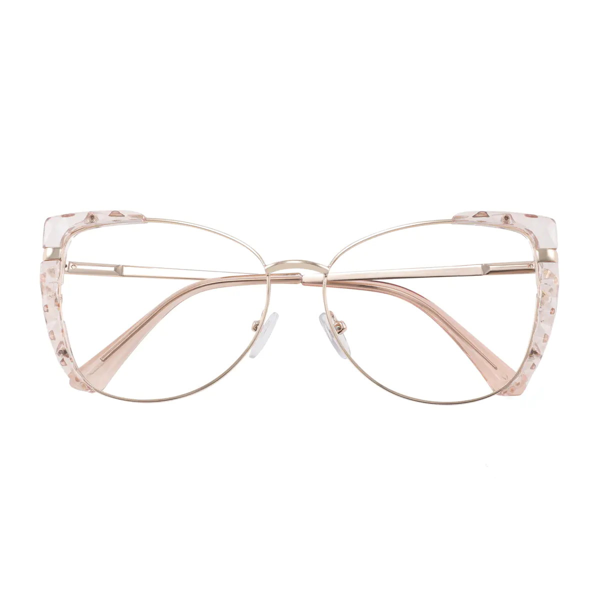 Cat-eye Transparent Pink Eyeglasses