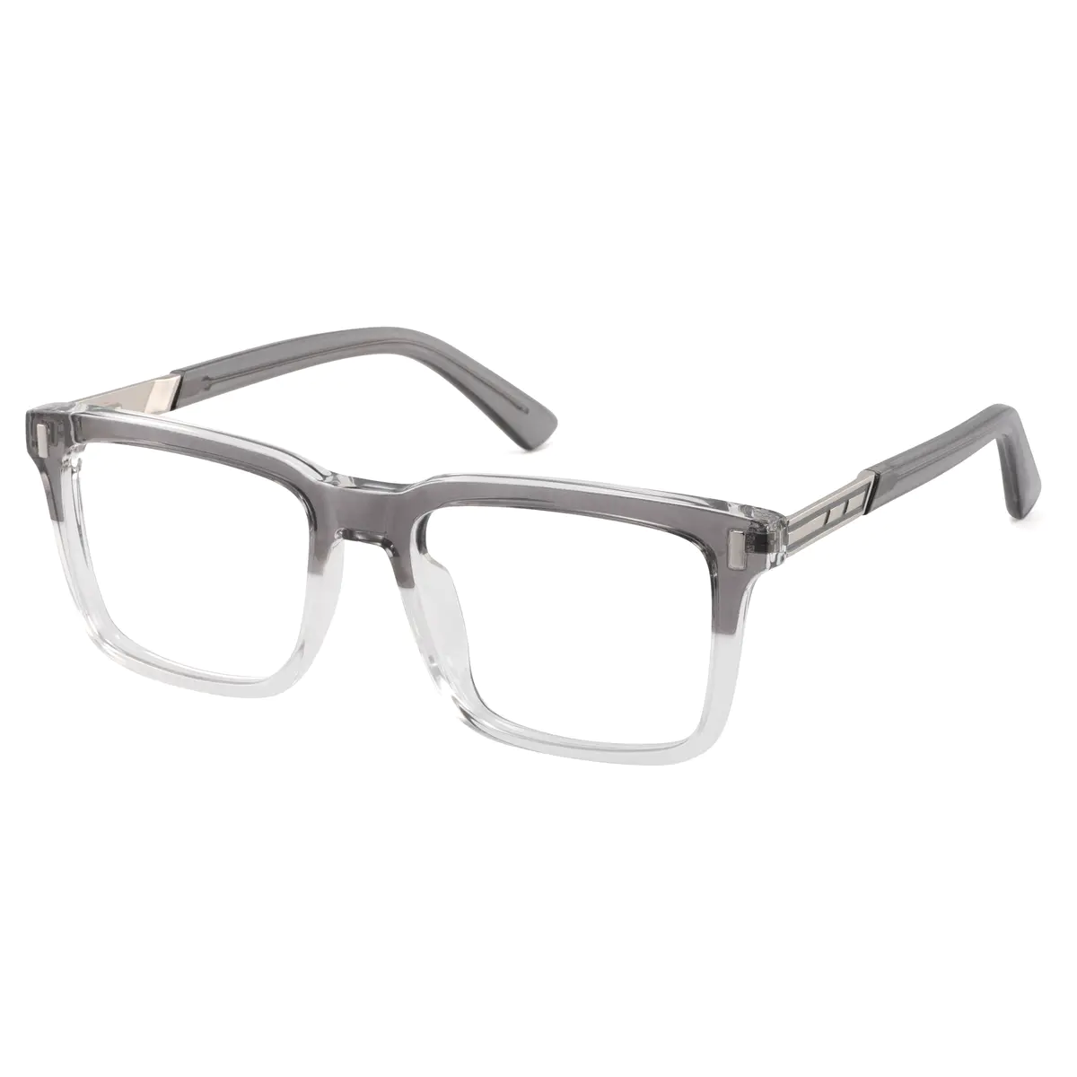 Rectangle Grey Eyeglasses