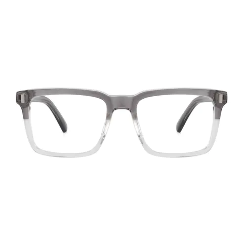 Rectangle Grey Eyeglasses