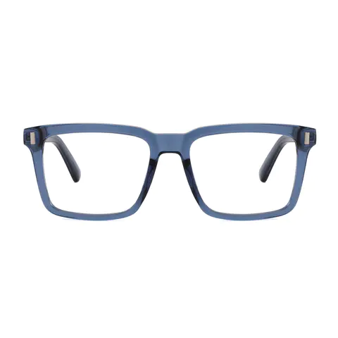 Rectangle Blue Eyeglasses
