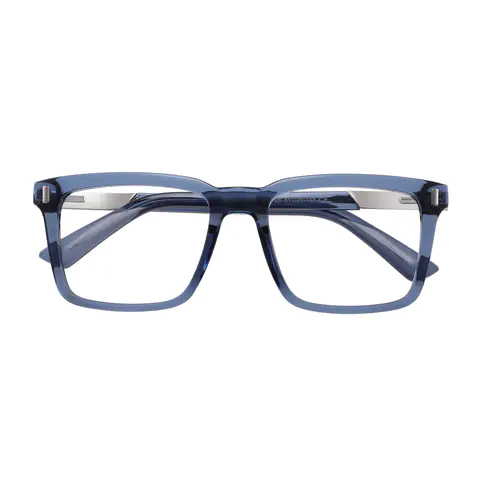 Rectangle Blue Eyeglasses