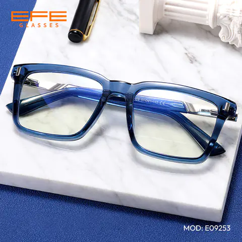 Rectangle Blue Eyeglasses