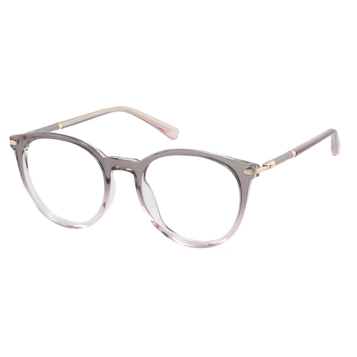 Round Grey Eyeglasses