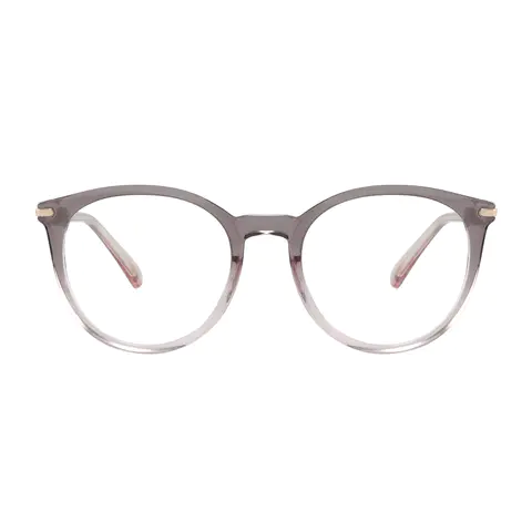 Round Grey Eyeglasses