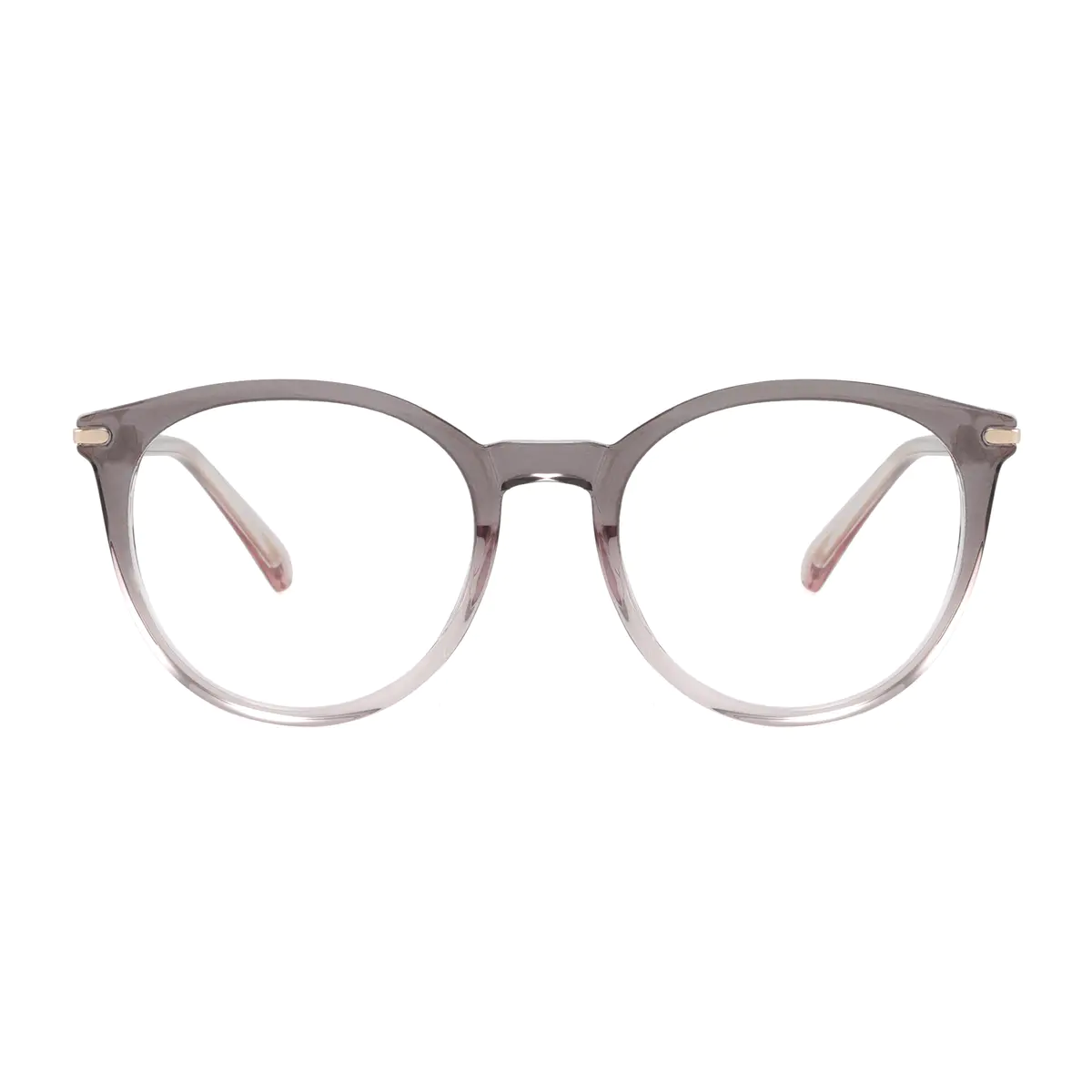 Round Grey Eyeglasses
