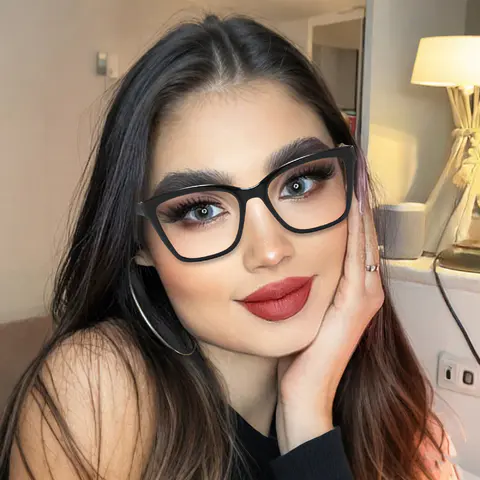 Square Black Eyeglasses