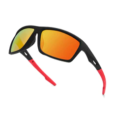 Rectangle Red/Black Sunglasses