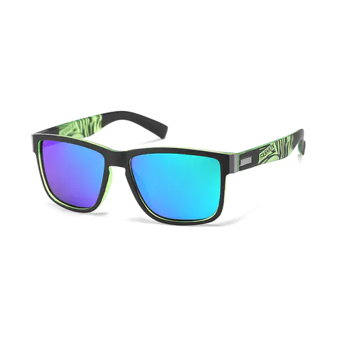 Square Black/Green Sunglasses