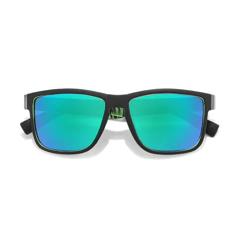 Square Black/Green Sunglasses