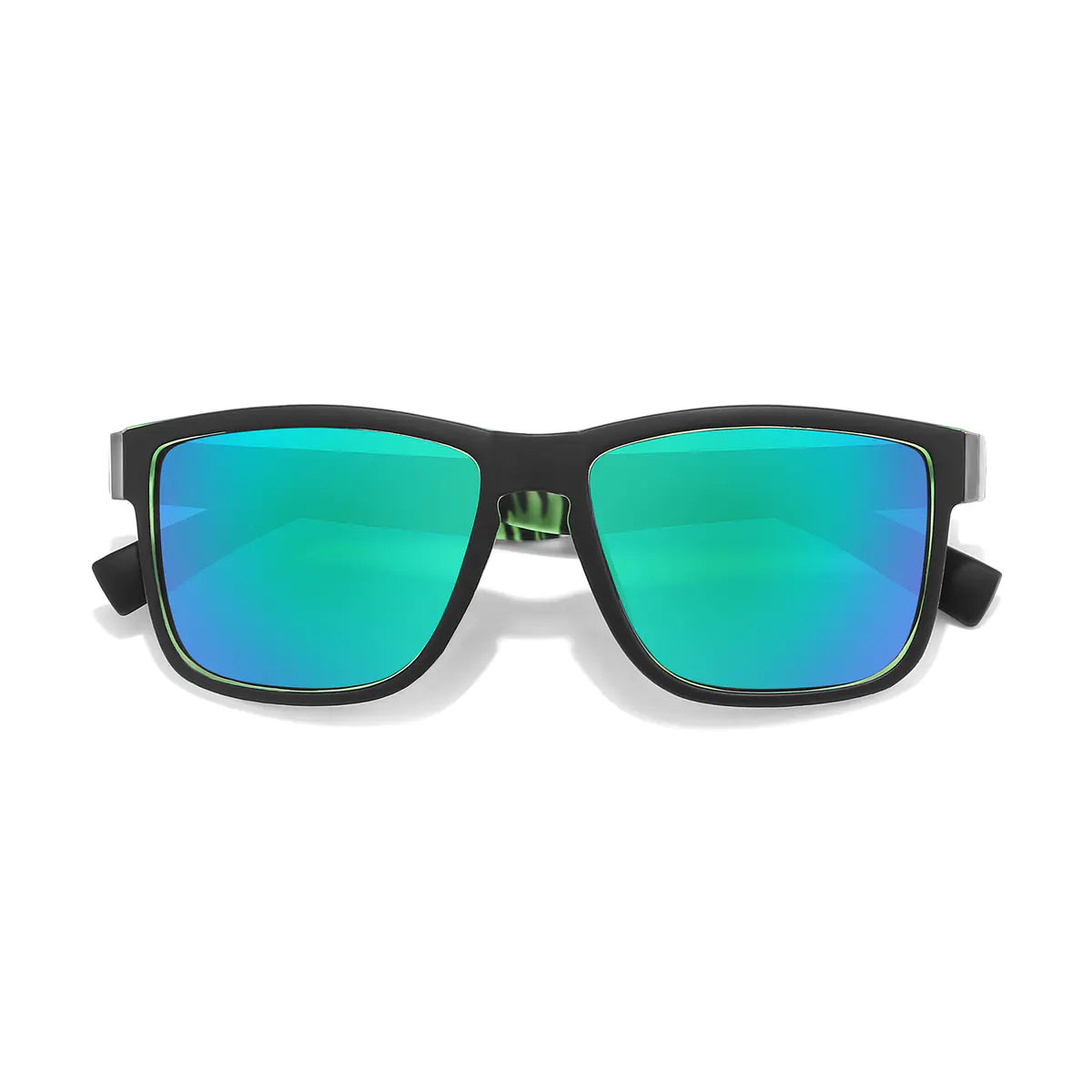 Square Black/Green Sunglasses