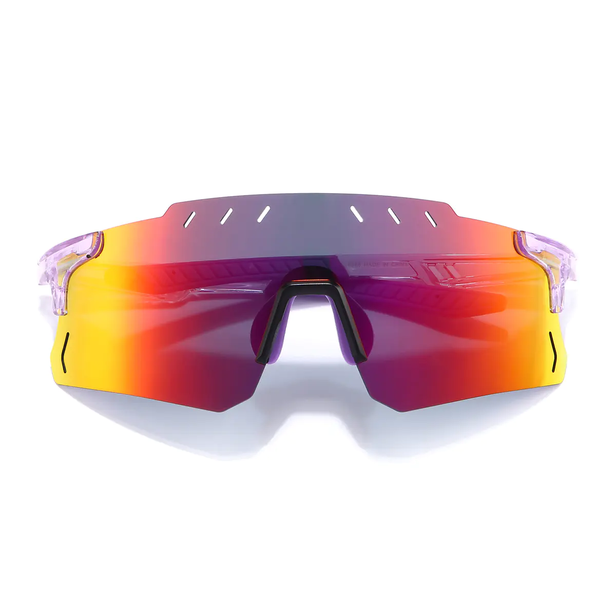Geometric Transparent Purple Sunglasses