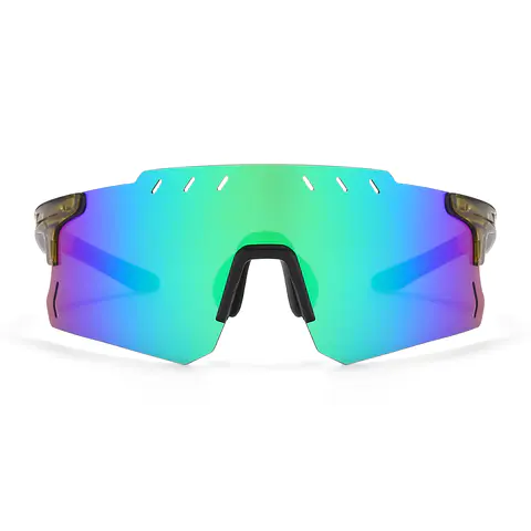 Geometric Transparent Green Sunglasses
