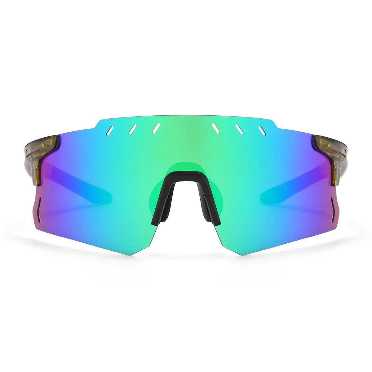 Geometric Transparent Green Sunglasses