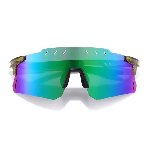 Geometric Transparent Green Sunglasses