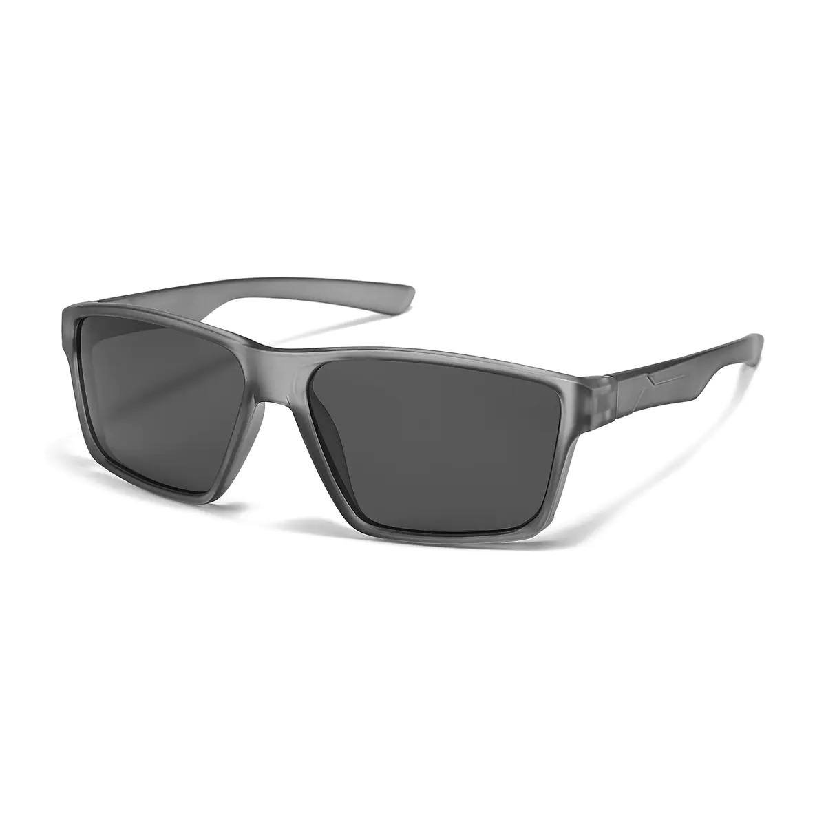 Rectangle Transparent Gray Sunglasses