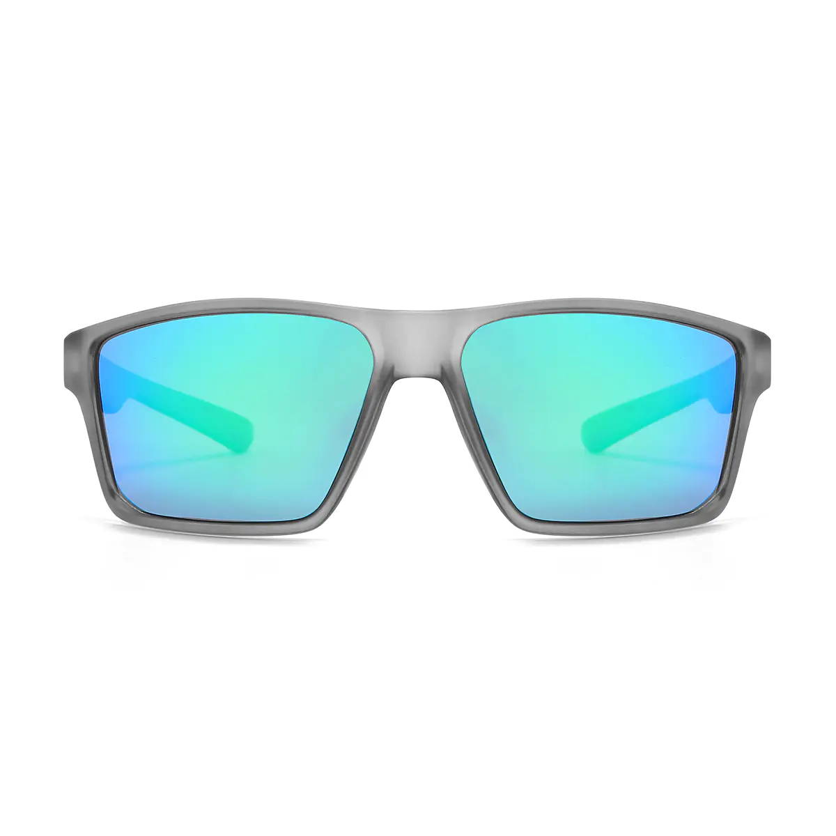 Rectangle Transparent Gray Sunglasses
