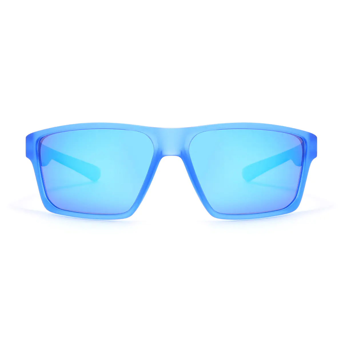 Rectangle Transparent Blue Sunglasses