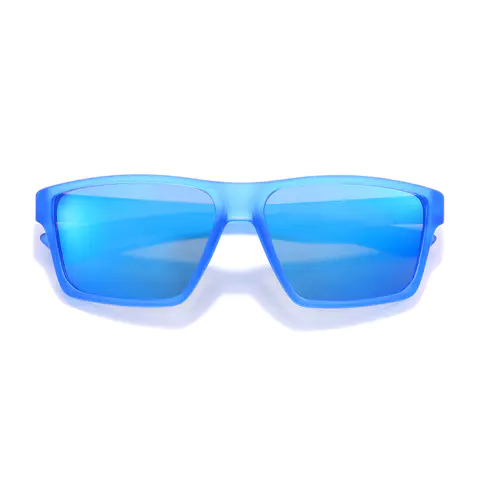 Rectangle Transparent Blue Sunglasses