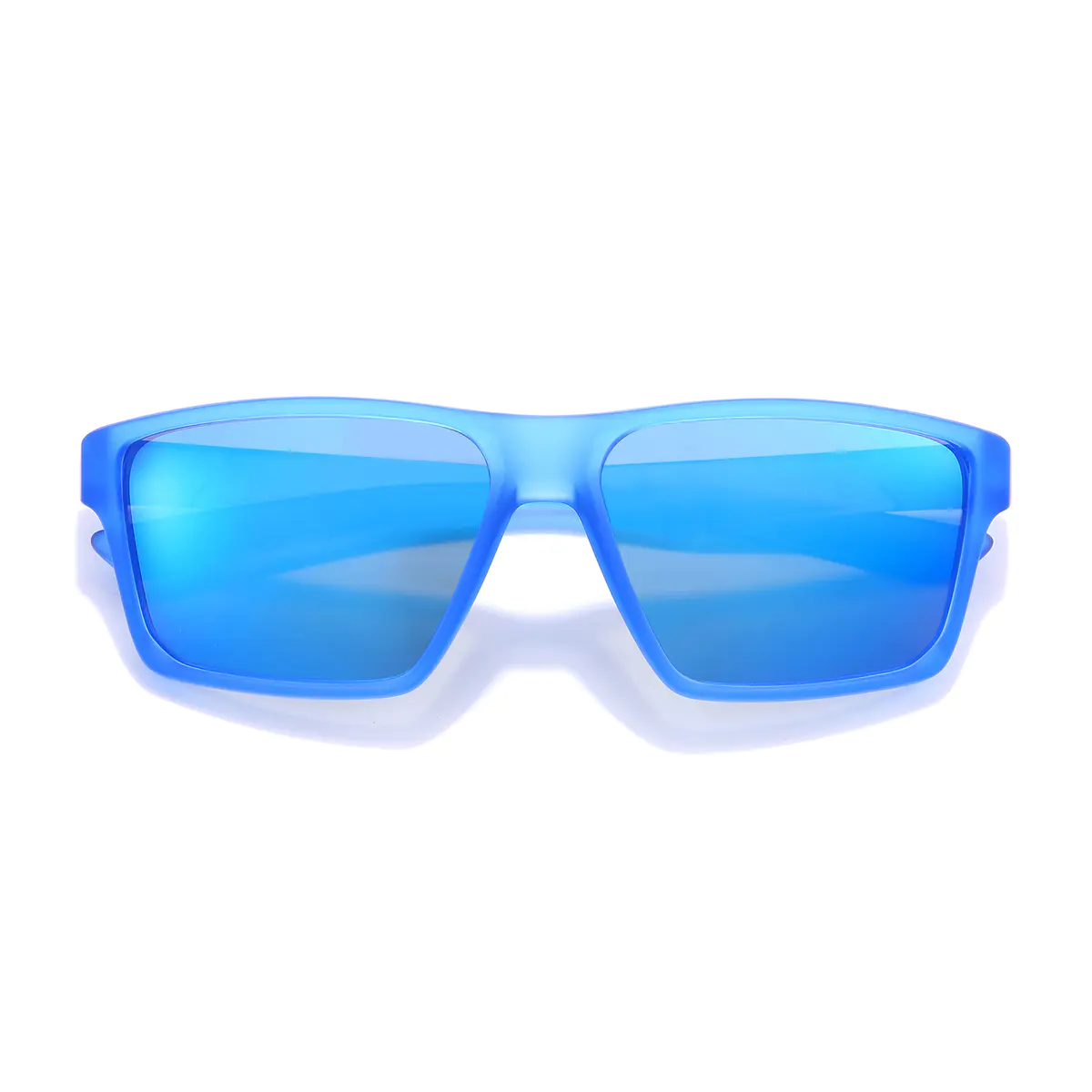 Rectangle Transparent Blue Sunglasses