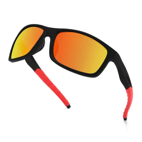 Rectangle Red/Black Sunglasses