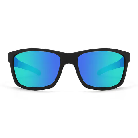Rectangle Black/Green Sunglasses