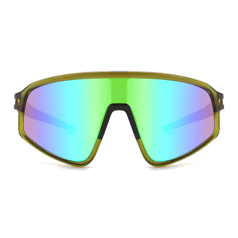 Geometric Transparent Green Sunglasses