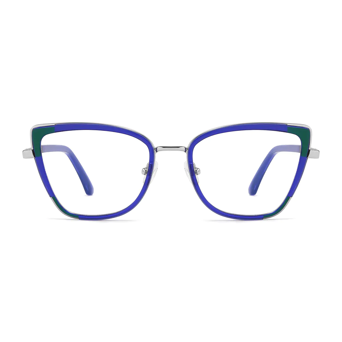 Rectangle Blue Eyeglasses