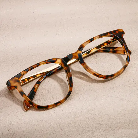 Round Lemon Tortoiseshell Eyeglasses