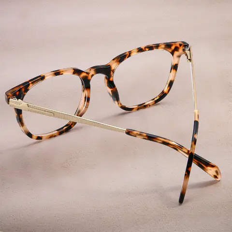 Round Lemon Tortoiseshell Eyeglasses