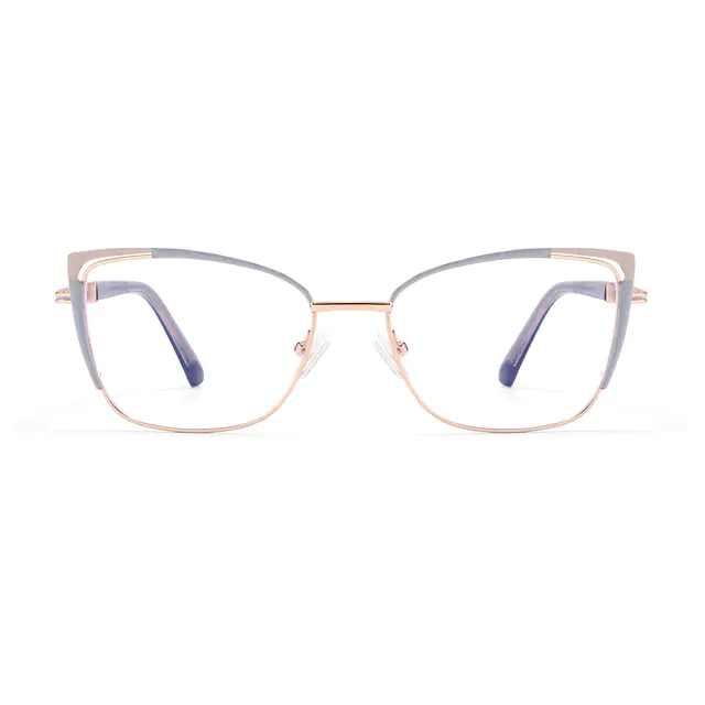 Cat-eye Gold/Blue Eyeglasses