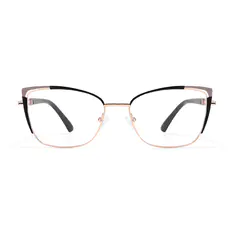 Cat-eye Black/Gold Eyeglasses