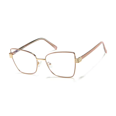 Square Pink/Gold Eyeglasses