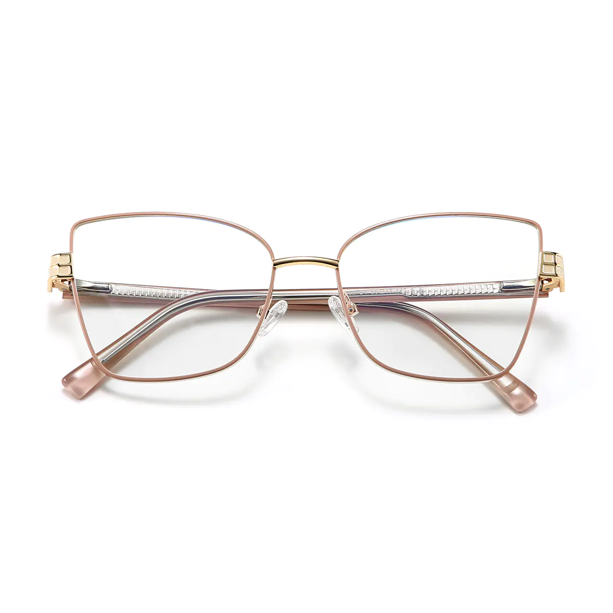 Square Pink/Gold Eyeglasses