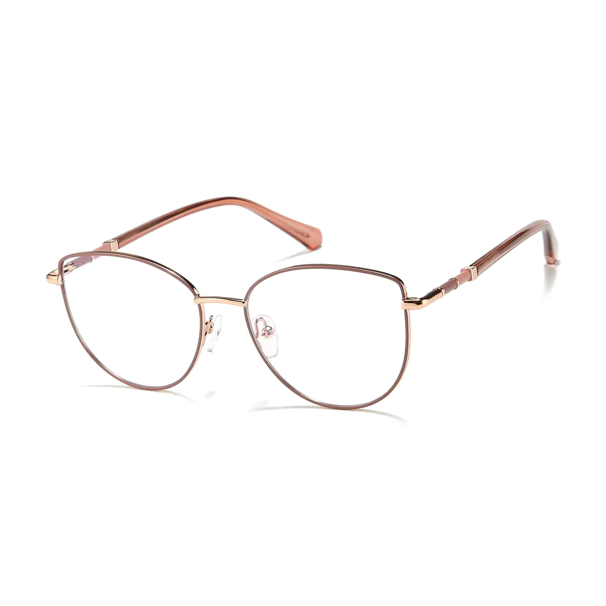 Oval Pink/Gold Eyeglasses