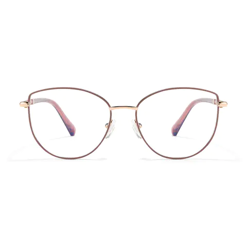 Oval Pink/Gold Eyeglasses