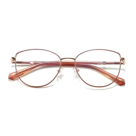Oval Pink/Gold Eyeglasses