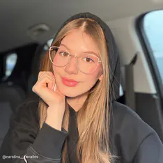 Oval Gray Eyeglasses