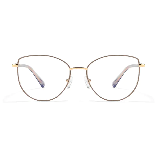 Oval Gray Eyeglasses