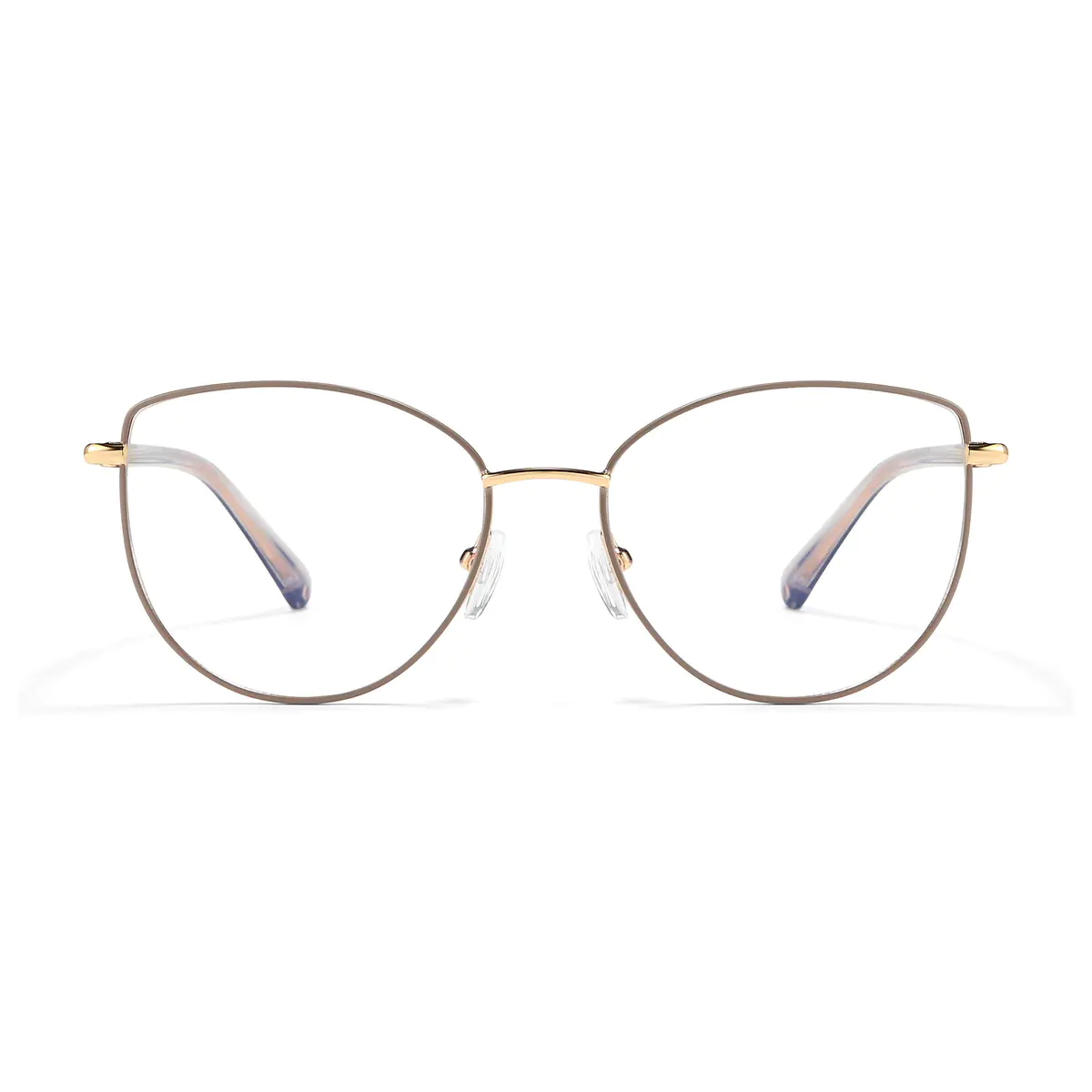 Oval Gray Eyeglasses