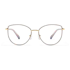 Oval Gray Eyeglasses