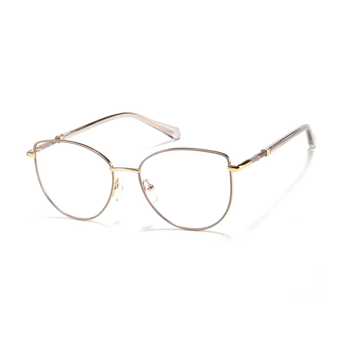 Oval Grey Eyeglasses