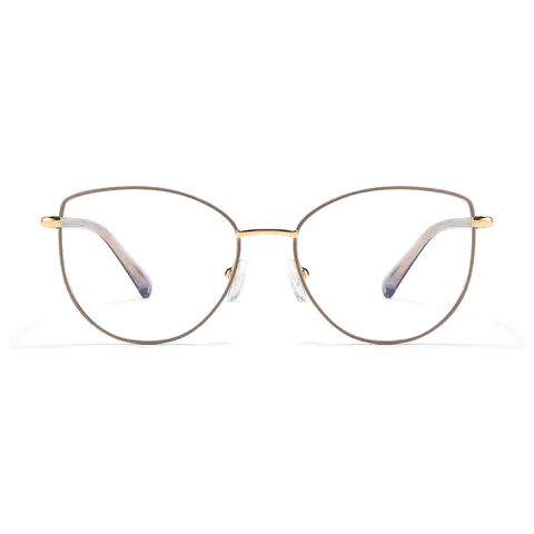 Oval Grey Eyeglasses