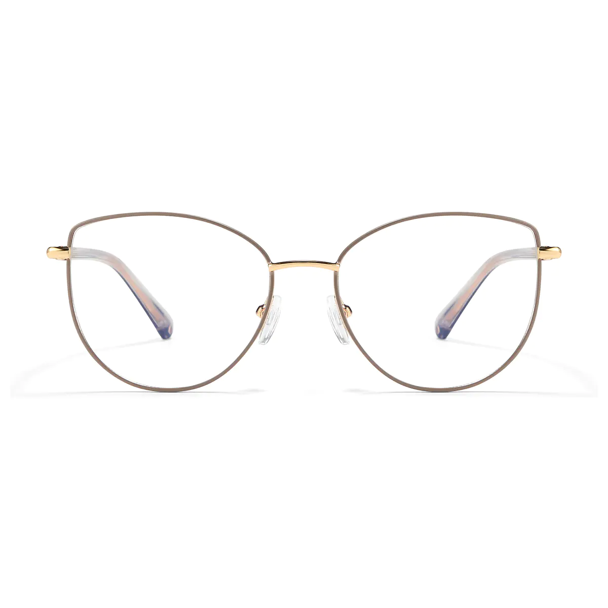 Oval Grey Eyeglasses