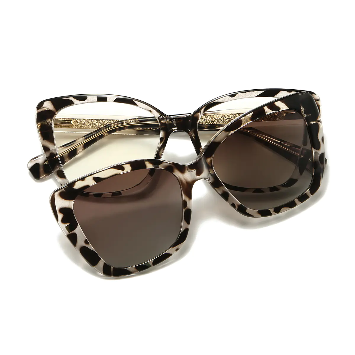 Cat-eye Gray/Tortoiseshell Eyeglasses