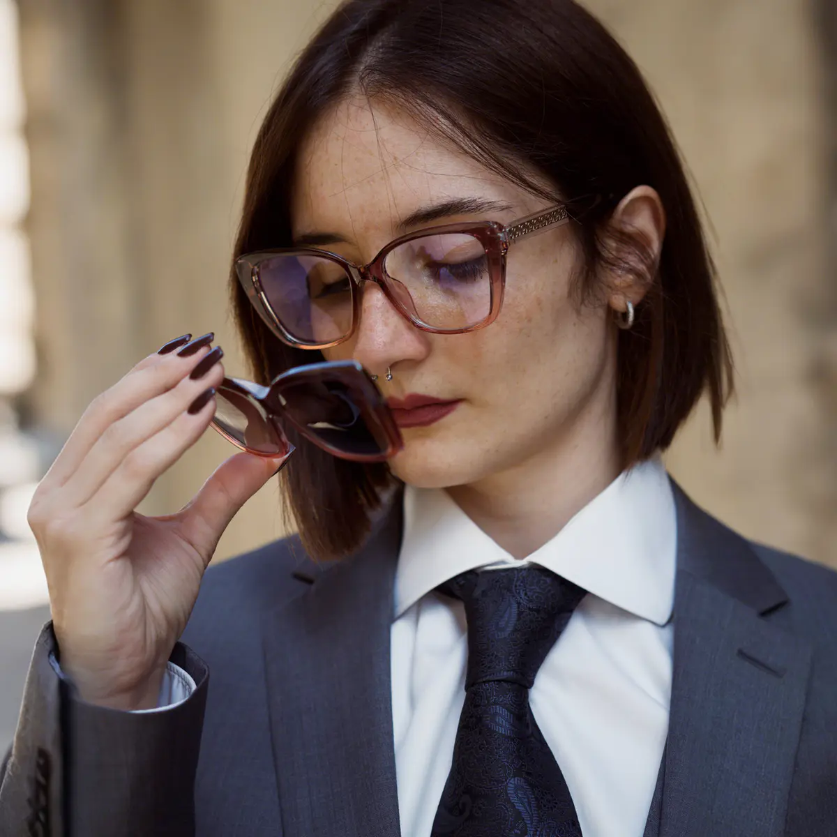 Cat-eye Pale Pink Eyeglasses