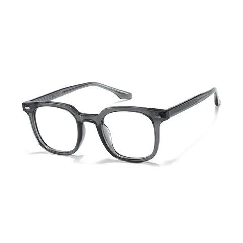 Square Light Brown Eyeglasses