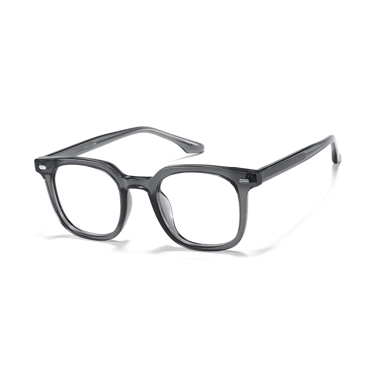 Square Light Brown Eyeglasses