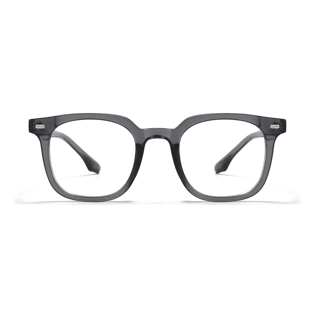 Square Light Brown Eyeglasses